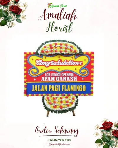 Bunga Papan Congratulation di Tangki